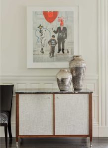 buffet,contemporary dining room,contemporary photoraphy,marble top buffet,Marble Top Sideboard,sideboard,silver urn,upholstered dining chair