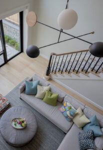 Contemporary Family Living Room from Above